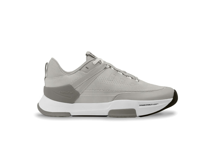 Men's light grey PB5star athletic sneaker with Dynamic Stability Assist technology, designed for enhanced support and performance in sports.