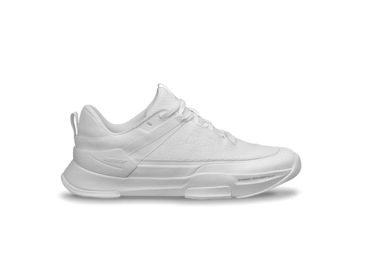 Men's White PB5star athletic sneaker with Dynamic Recovery Seat technology, designed for performance and comfort in pickleball and sports activities.