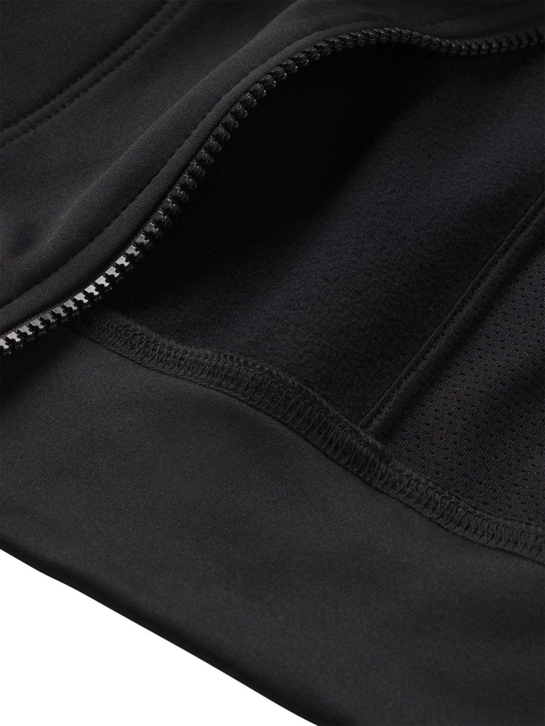 Detailed view of PB5Star's black Cropped Performance Hoodie showcasing the quality stitching and breathable fabric.