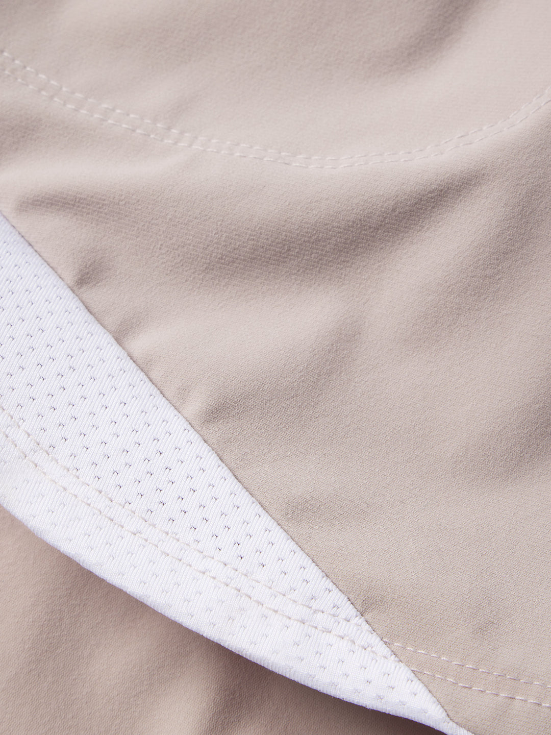 Detail of PB5star Vented Court Short showcasing the quality stitching and white mesh venting for added breathability.