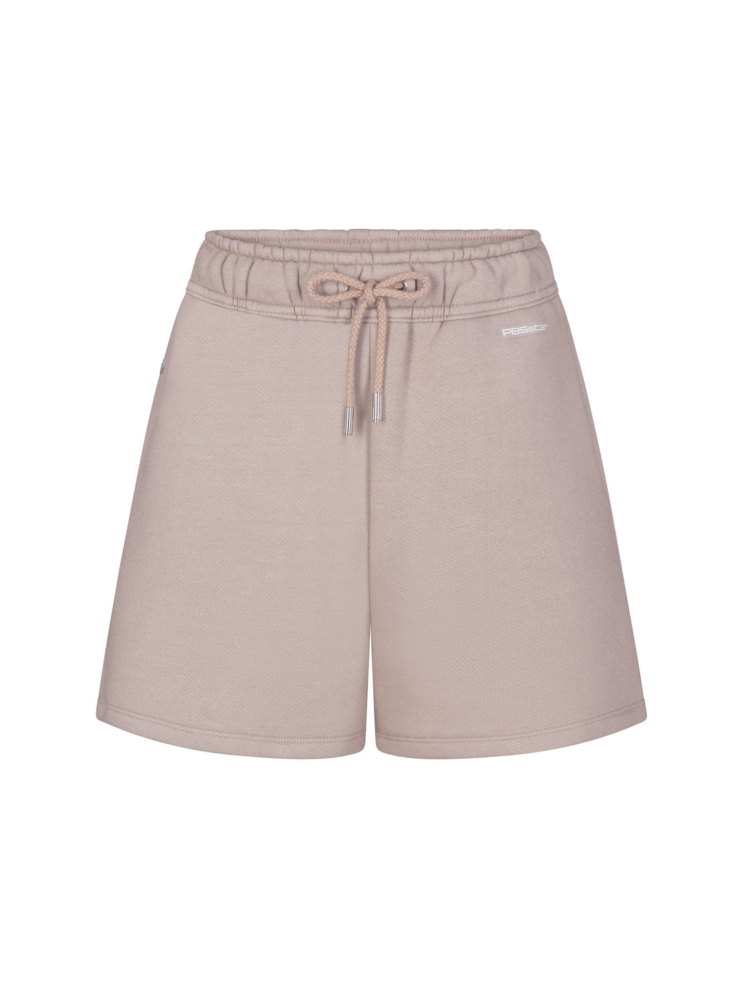 Women's Luxe Lounge Short front view in soft clay.